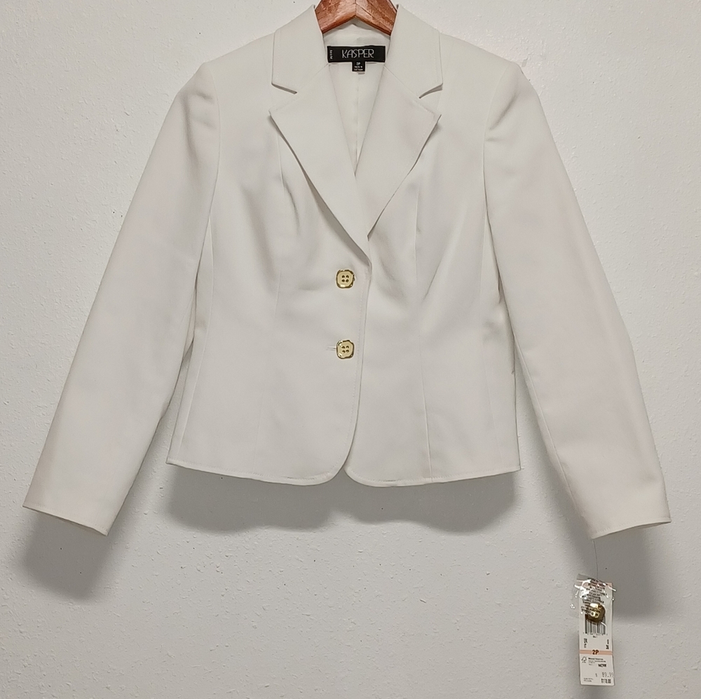 Kasper Women Petite Button Down Blazer
